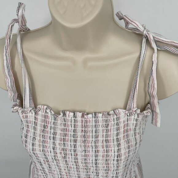 Hatch Jojo Maternity Jumpsuit Romper Size Small Smocked Crinkle Cotton Gauze - Picture 3 of 14